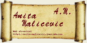 Anita Maličević vizit kartica
